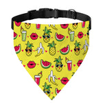 Cartoon Tropical Pattern Print Over The Collar Dog Bandana
