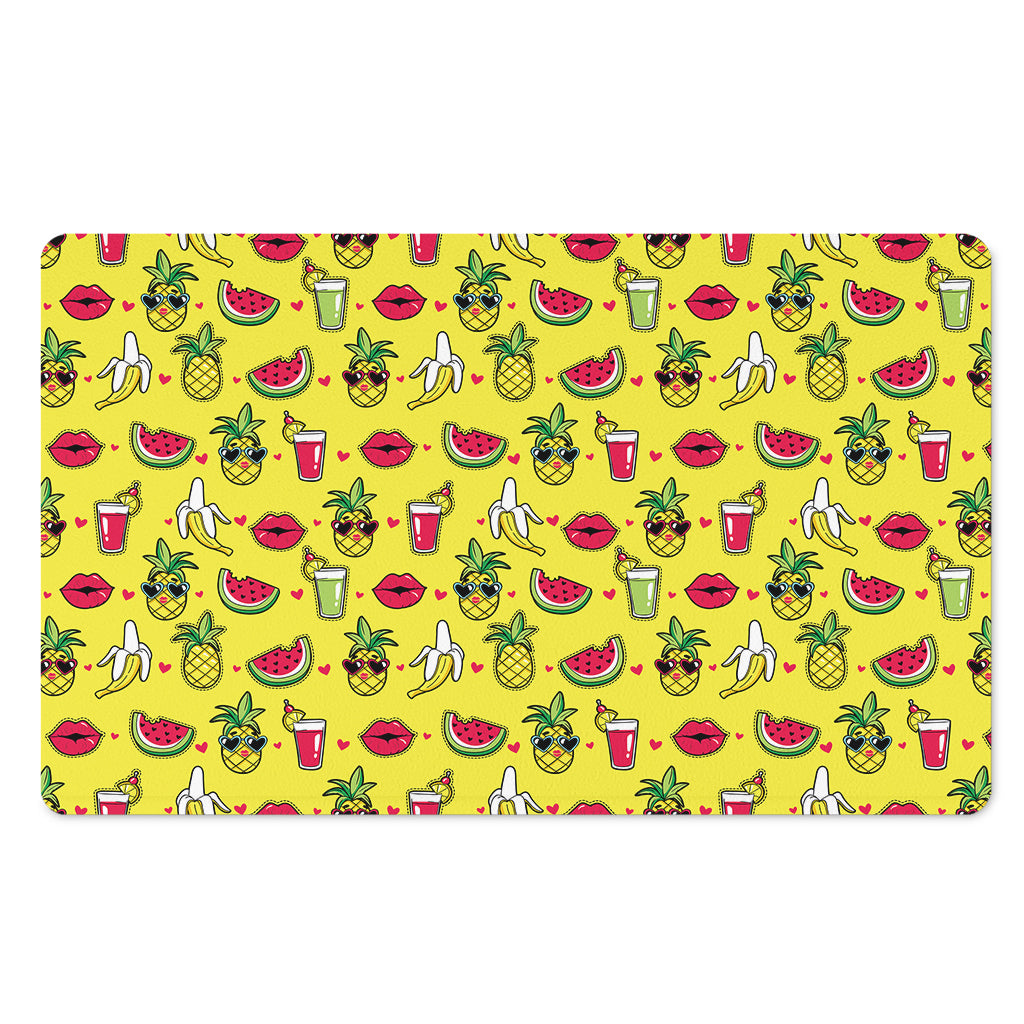 Cartoon Tropical Pattern Print Polyester Doormat