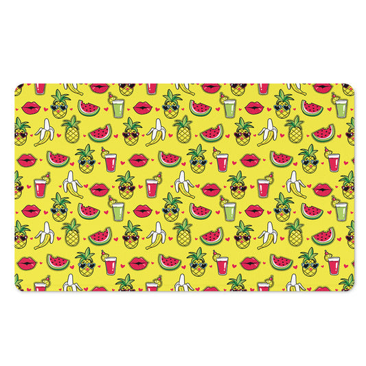 Cartoon Tropical Pattern Print Polyester Doormat