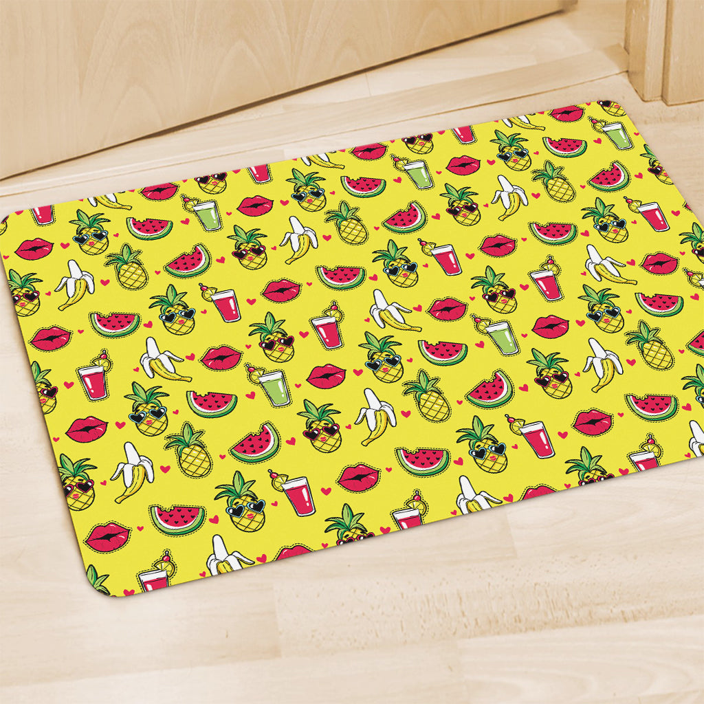Cartoon Tropical Pattern Print Polyester Doormat