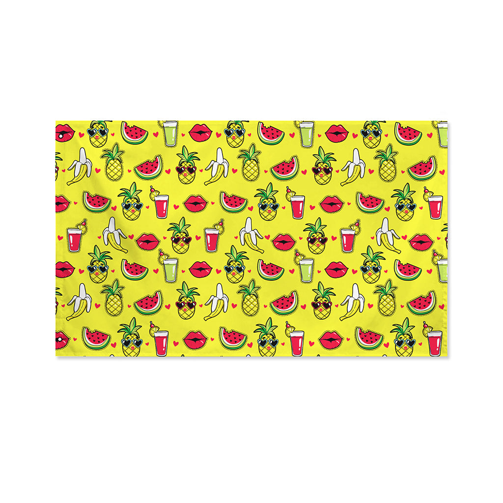 Cartoon Tropical Pattern Print Polyester Flag