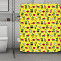 Cartoon Tropical Pattern Print Polyester Shower Curtain