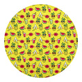 Cartoon Tropical Pattern Print Round Blanket