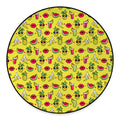 Cartoon Tropical Pattern Print Round Floor Mat