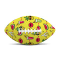 Cartoon Tropical Pattern Print Rugby Ball