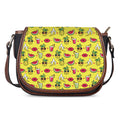 Cartoon Tropical Pattern Print Saddle Bag