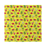 Cartoon Tropical Pattern Print Silk Bandana