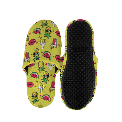 Cartoon Tropical Pattern Print Slippers