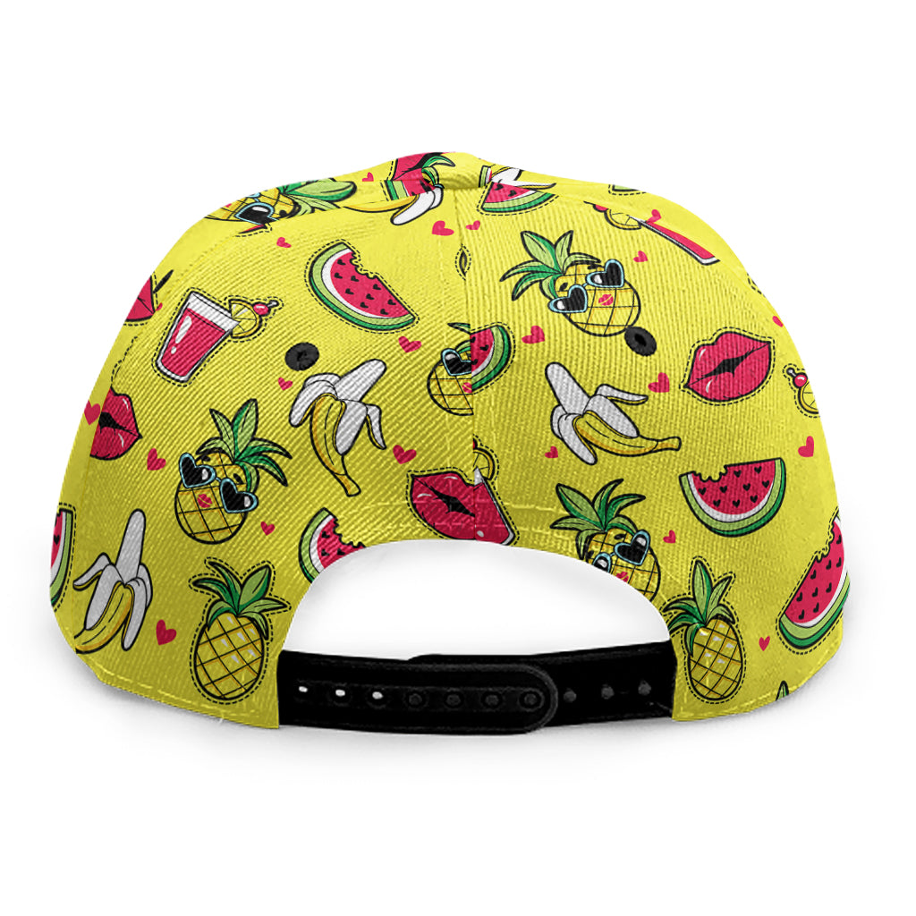 Cartoon Tropical Pattern Print Snapback Cap