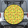 Cartoon Tropical Pattern Print Tire Cover