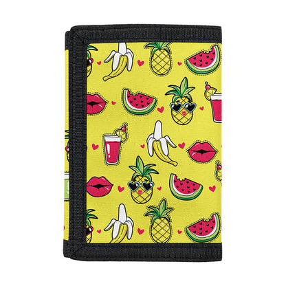 Cartoon Tropical Pattern Print Trifold Wallet