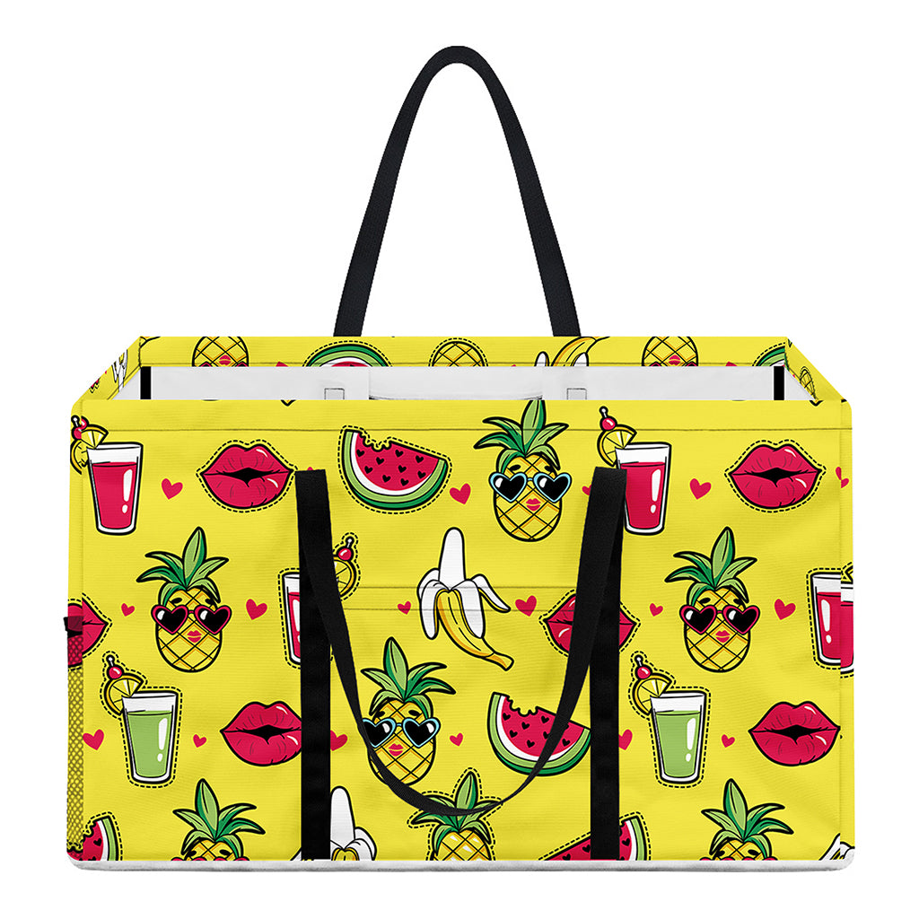 Cartoon Tropical Pattern Print Utility Tote Bag