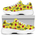 Cartoon Tropical Pattern Print White Chunky Shoes