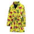 Cartoon Tropical Pattern Print Women's Bathrobe