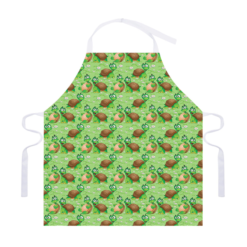 Cartoon Turtle Pattern Print Adjustable Apron