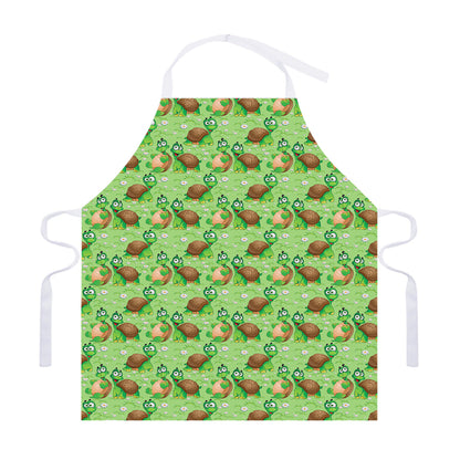 Cartoon Turtle Pattern Print Adjustable Apron