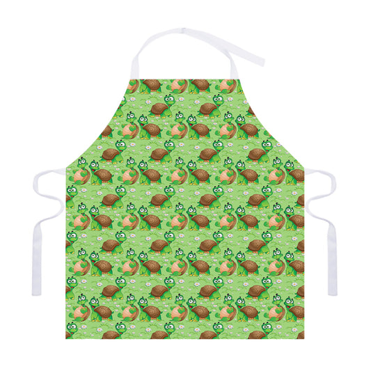 Cartoon Turtle Pattern Print Adjustable Apron