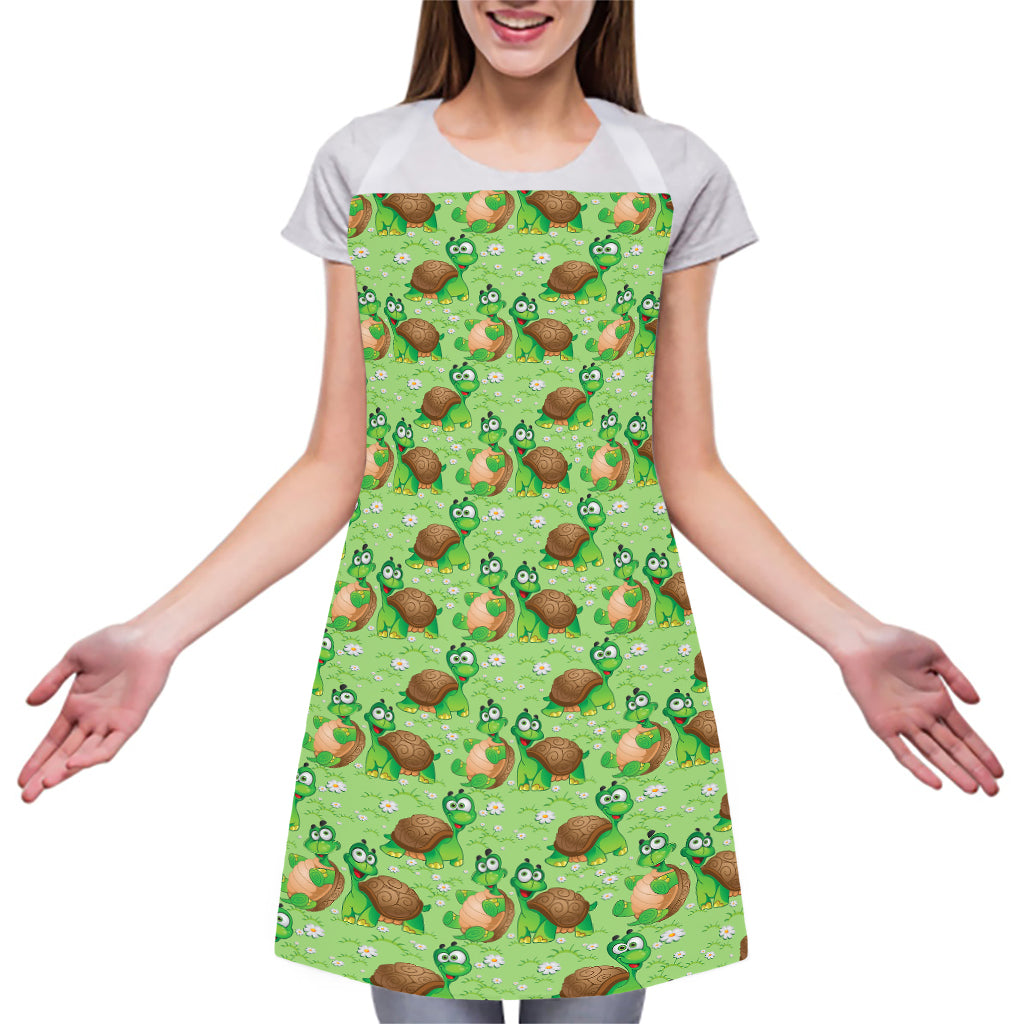 Cartoon Turtle Pattern Print Adjustable Apron