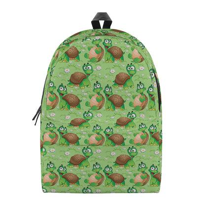 Cartoon Turtle Pattern Print Backpack