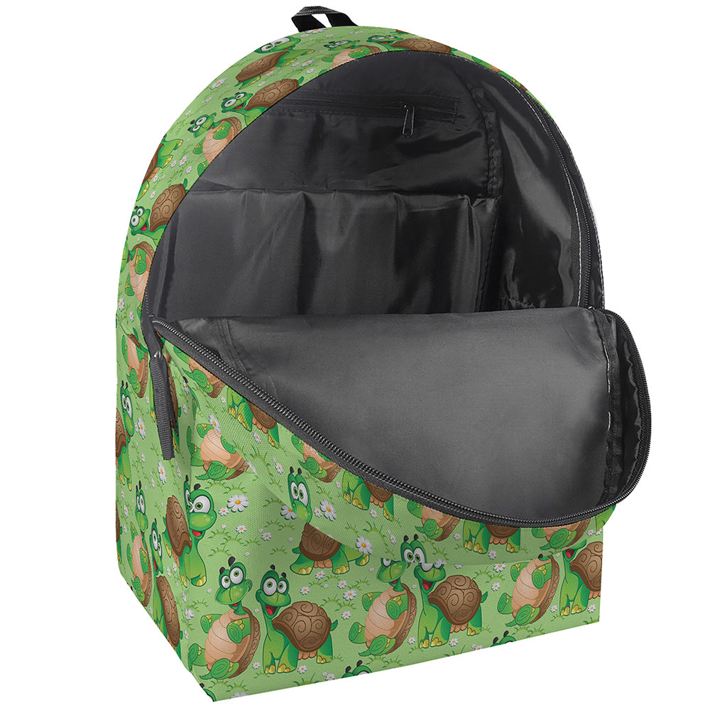 Cartoon Turtle Pattern Print Backpack