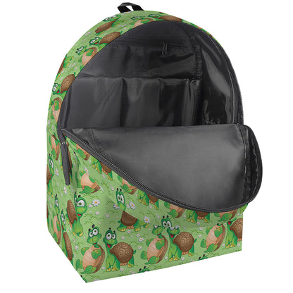 Cartoon Turtle Pattern Print Backpack