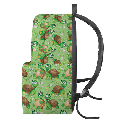 Cartoon Turtle Pattern Print Backpack