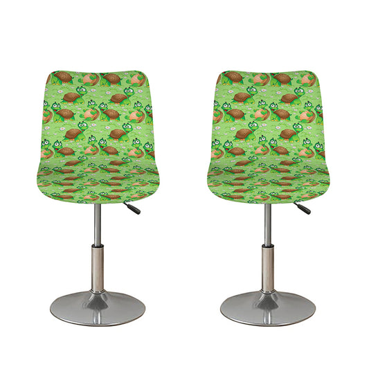 Cartoon Turtle Pattern Print Bar Stool Covers