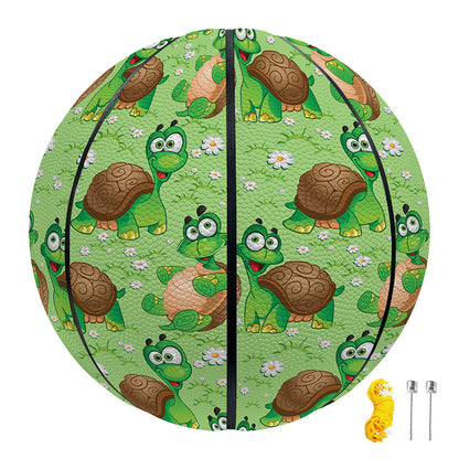 Cartoon Turtle Pattern Print Basketball