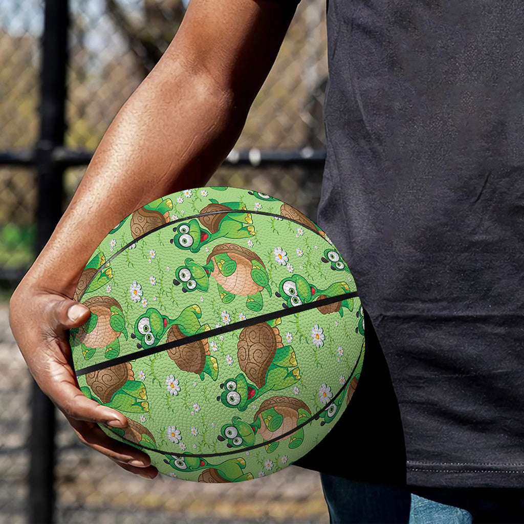 Cartoon Turtle Pattern Print Basketball