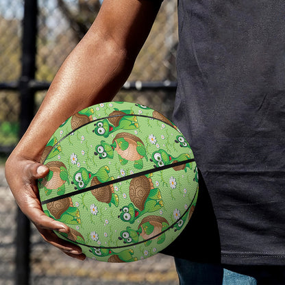Cartoon Turtle Pattern Print Basketball