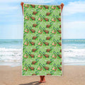 Cartoon Turtle Pattern Print Beach Towel