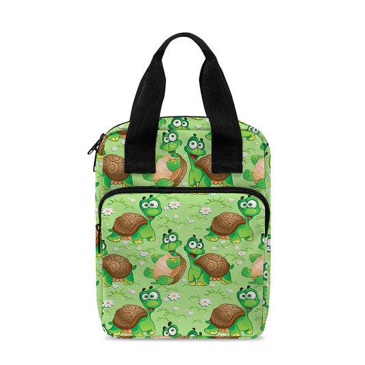 Cartoon Turtle Pattern Print Bible Tote Bag