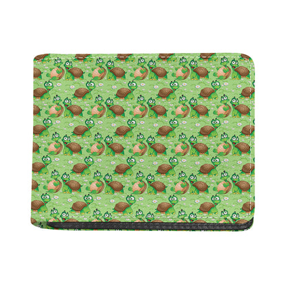 Cartoon Turtle Pattern Print Bifold Wallet