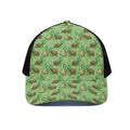 Cartoon Turtle Pattern Print Black Mesh Trucker Hat