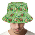 Cartoon Turtle Pattern Print Bucket Hat