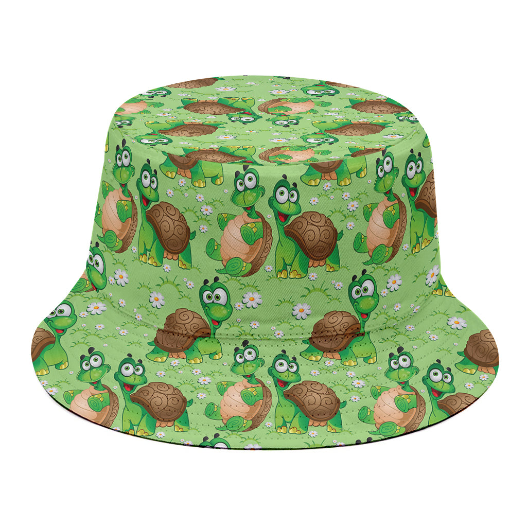 Cartoon Turtle Pattern Print Bucket Hat