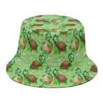 Cartoon Turtle Pattern Print Bucket Hat