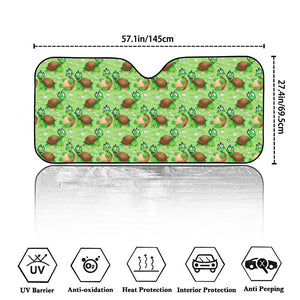 Cartoon Turtle Pattern Print Car Windshield Sun Shade