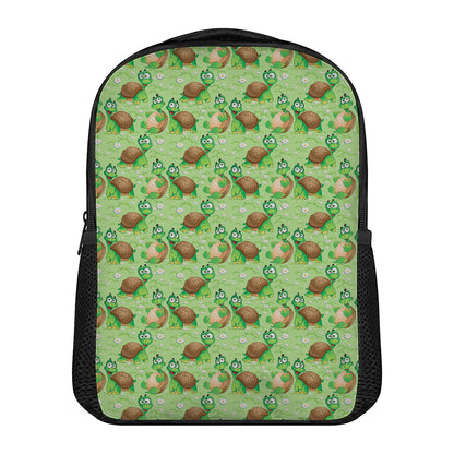 Cartoon Turtle Pattern Print Casual Backpack