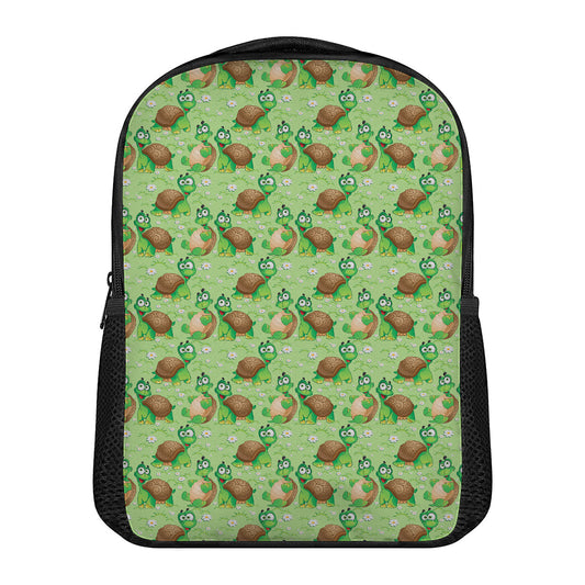 Cartoon Turtle Pattern Print Casual Backpack