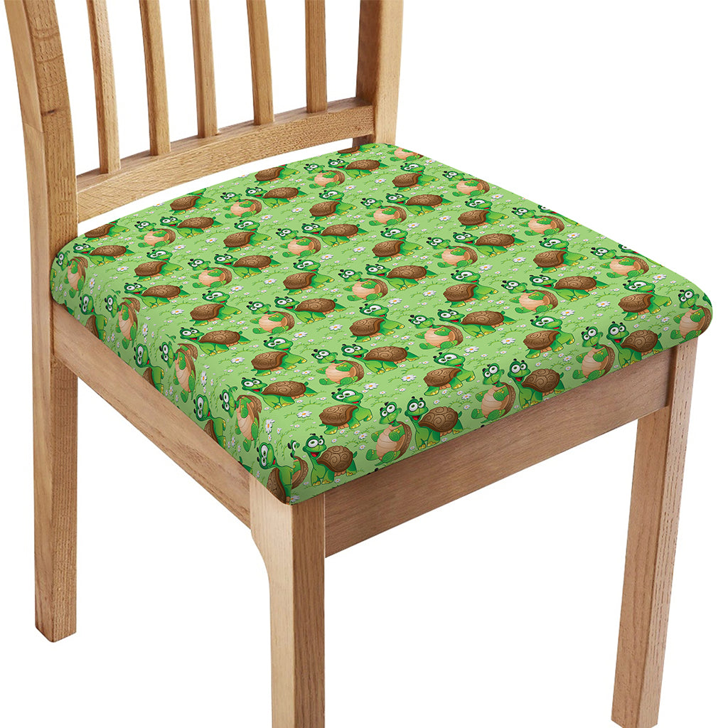 Cartoon Turtle Pattern Print Chair Cushion Cover