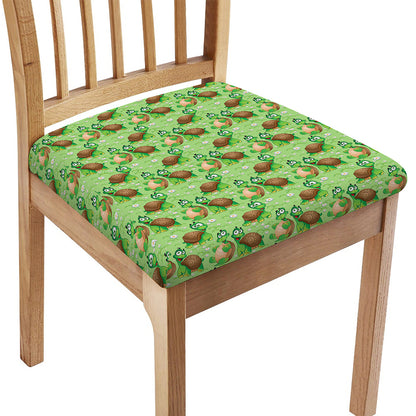 Cartoon Turtle Pattern Print Chair Cushion Cover