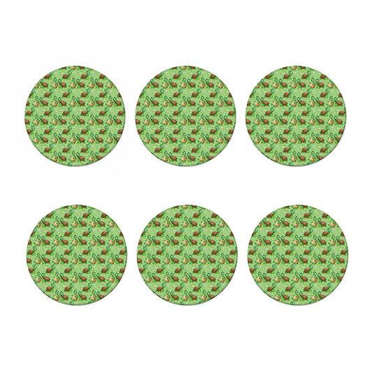 Cartoon Turtle Pattern Print Coaster Set