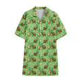 Cartoon Turtle Pattern Print Cotton Hawaiian Shirt