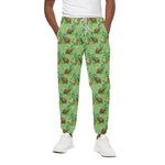 Cartoon Turtle Pattern Print Cotton Pants