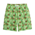 Cartoon Turtle Pattern Print Cotton Shorts