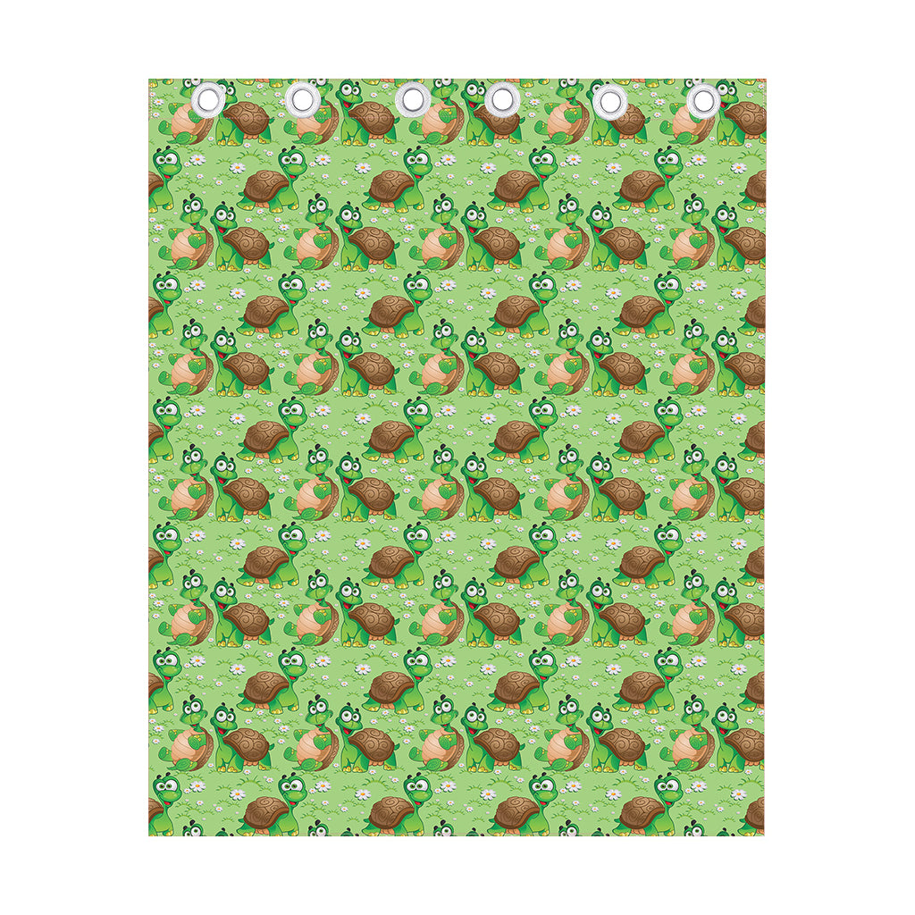 Cartoon Turtle Pattern Print Curtain