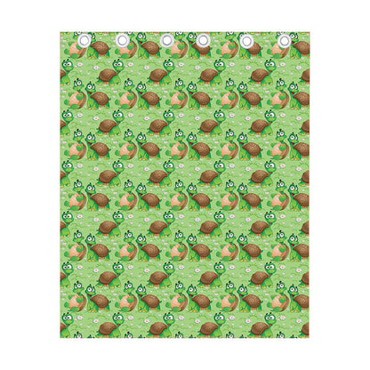 Cartoon Turtle Pattern Print Curtain