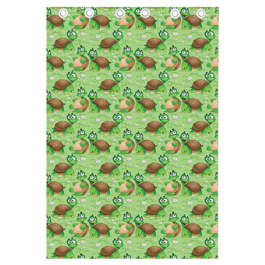Cartoon Turtle Pattern Print Curtain