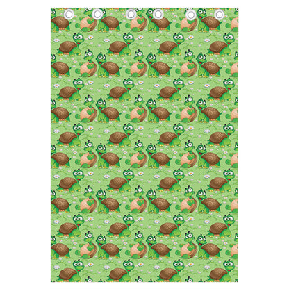 Cartoon Turtle Pattern Print Curtain